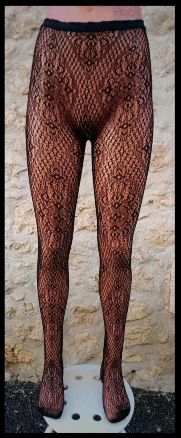 Collant résille motif fantaisie - photo numéro 2