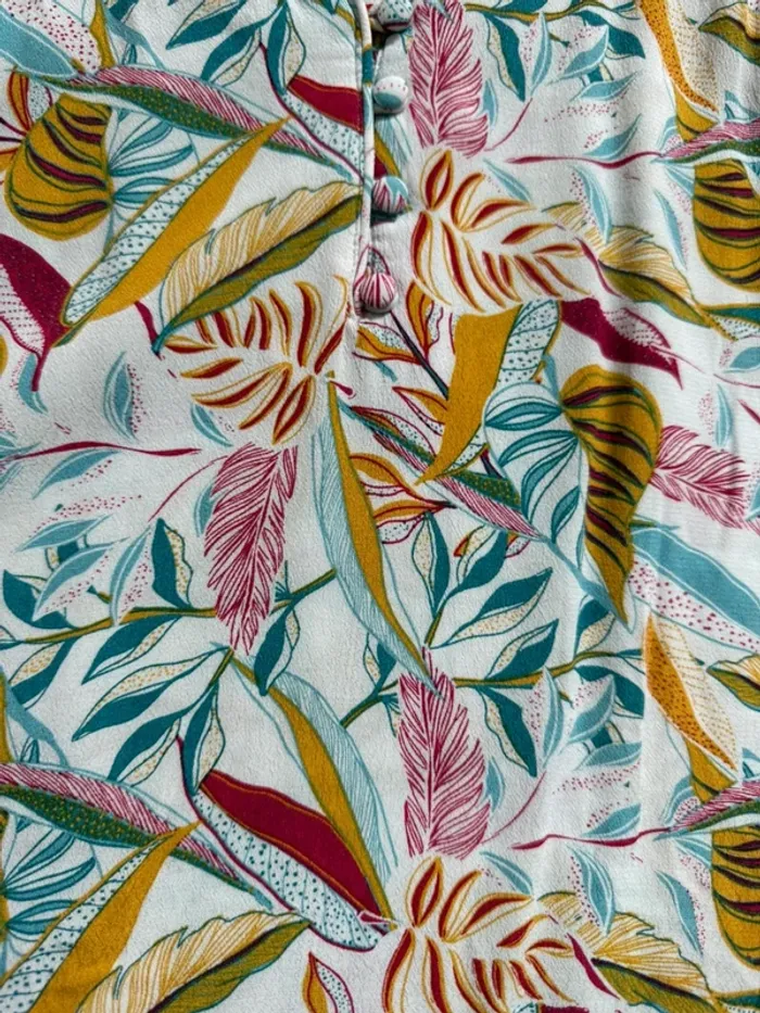 beau caraco fluide fleuri tropical Promod neuf 38 M - photo numéro 6