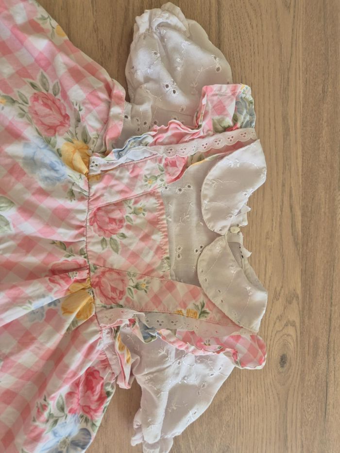 Robe fille vintage à carreaux - photo numéro 2