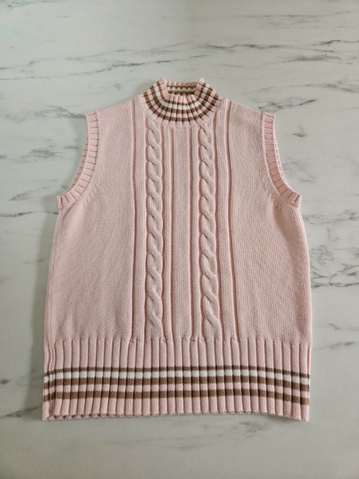 Esprit pull rose sans manches taille XL - photo numéro 4