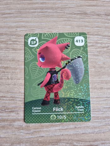 Carte Amiibo Animal Crossing série 5 n°413 Djason/Flick