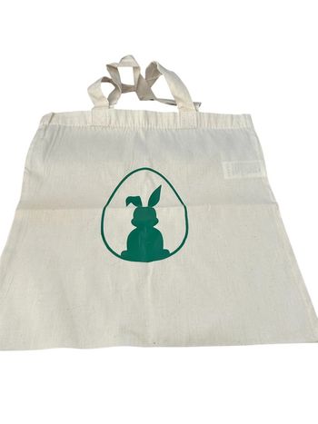 Tote bag lapin vert