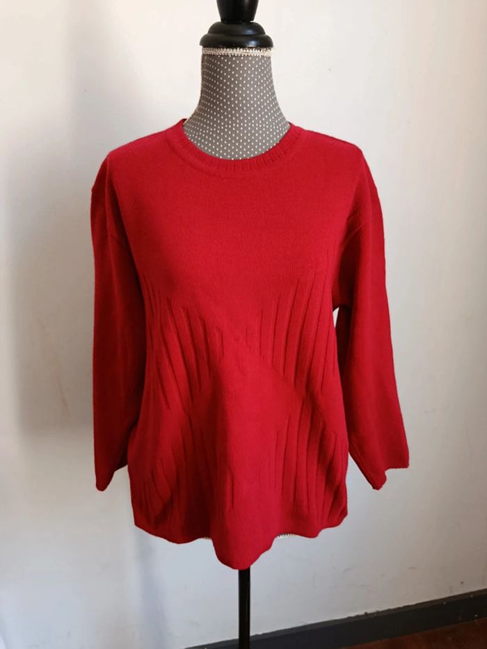 Pull épais rouge femme TelMail taille 42