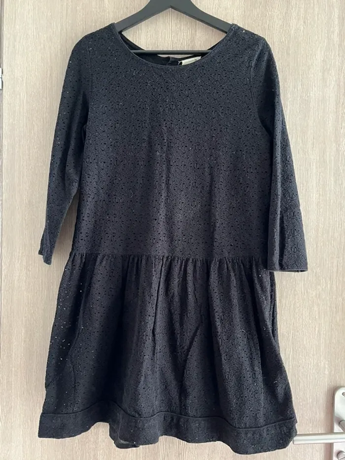 Robe César noire en broderie anglaise - Soeur - T38