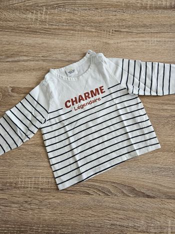 T-shirt manches longues Tape à l'œil 12 mois