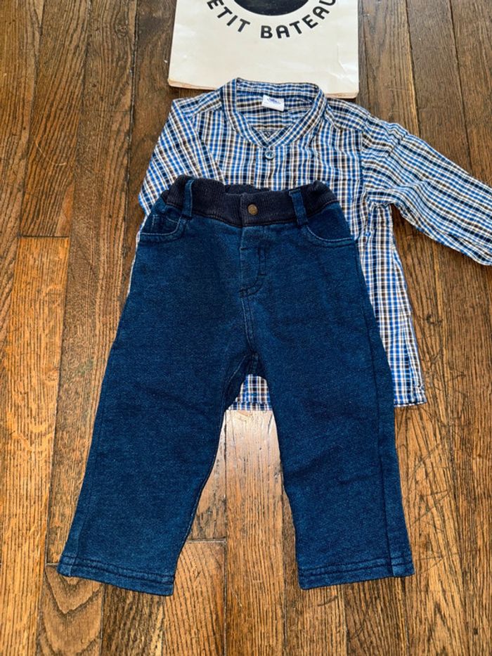 Chemise et bas petit bateau 6 mois - photo numéro 3