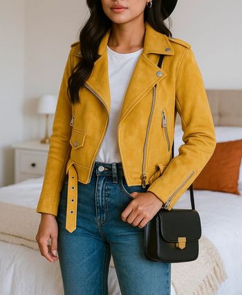 Veste perfecto moutarde