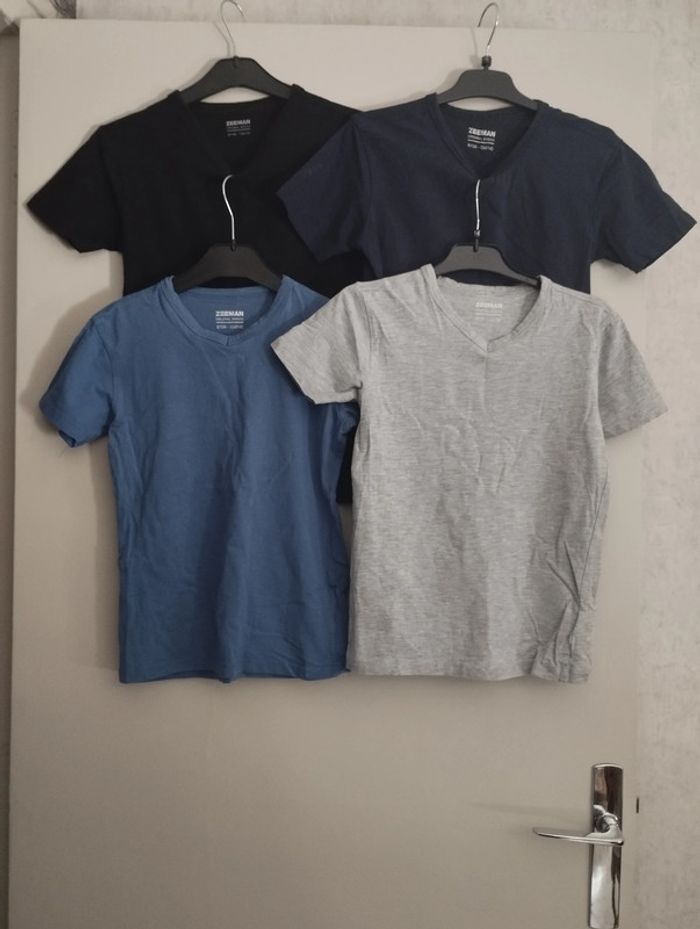 Lot 4 Tee shirts Zeeman taille 8/10 ans