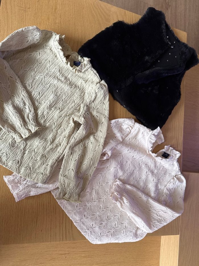 Chemisiers filles 3 ans + gilet offert - photo numéro 7