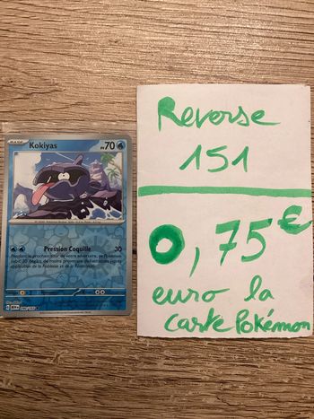 carte Pokémon kokiyas reverse 090/165 EV3.5 collection 151 FR neuf sortie de booster