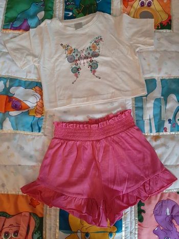 Ensemble short et haut t shirt code