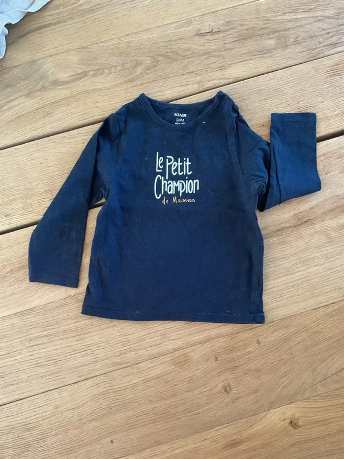 TEE shirt manches longues kiabi marine