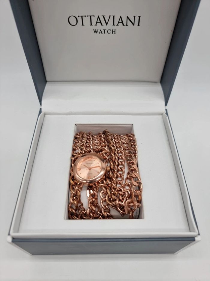 Ottaviani montre femme quartz multi rangs or rose - photo numéro 2