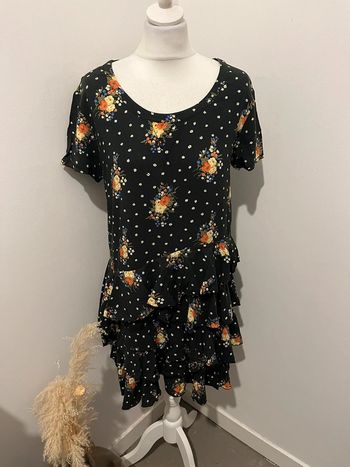 Robe noire à fleurs the Kooples M