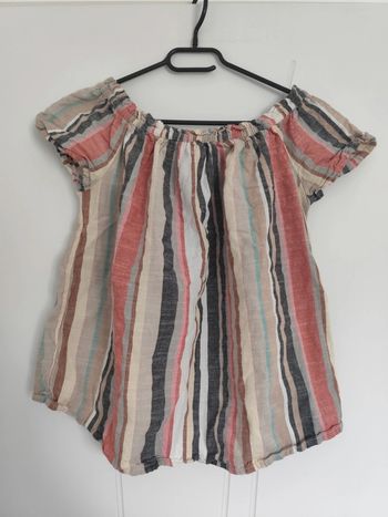 Blouse rayée multicolore
