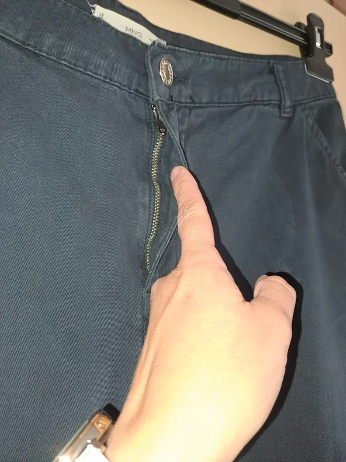 Pantalon marine femme 40 Mango à poches comme neuf - photo numéro 4