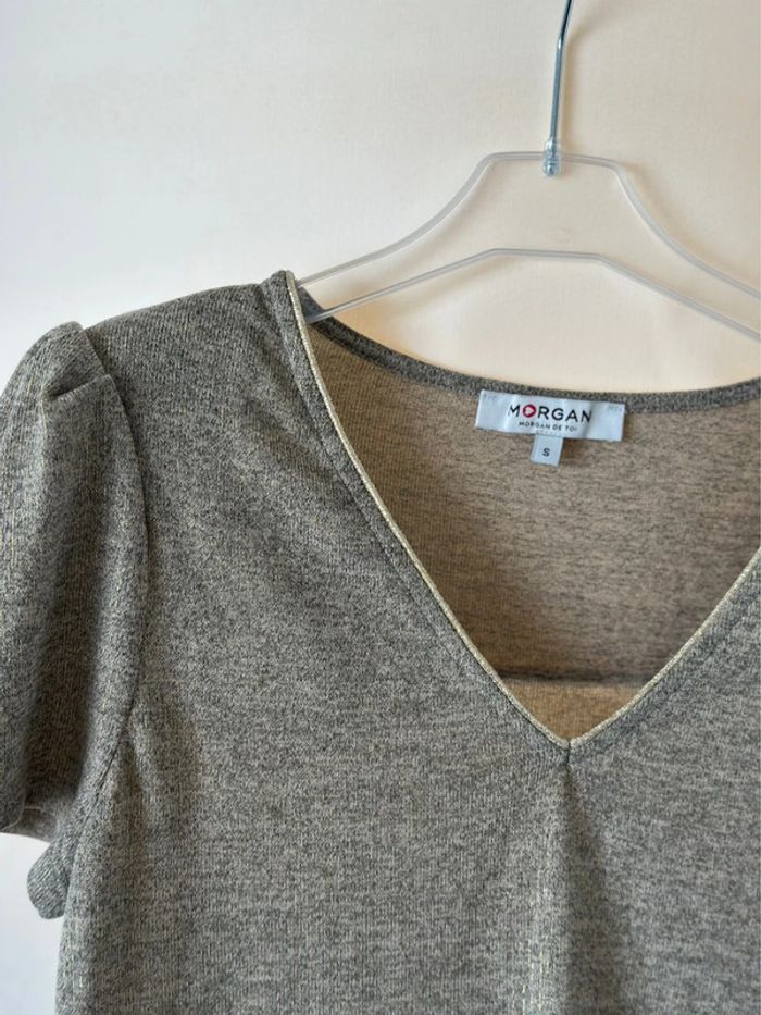 Top gris et doré – Taille S - Morgan - photo numéro 4