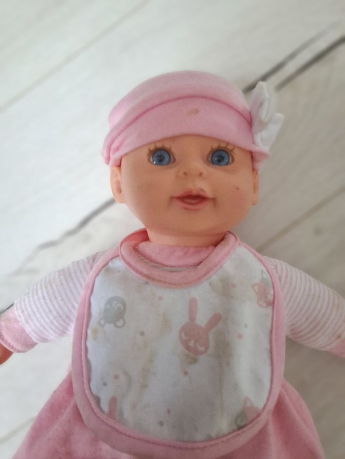 Poupée poupon rose 33 cm - photo numéro 2