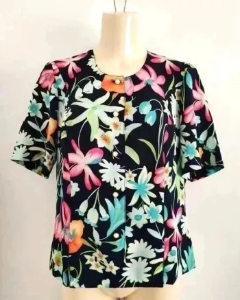 Chemisier fleurie vintage - taille 40