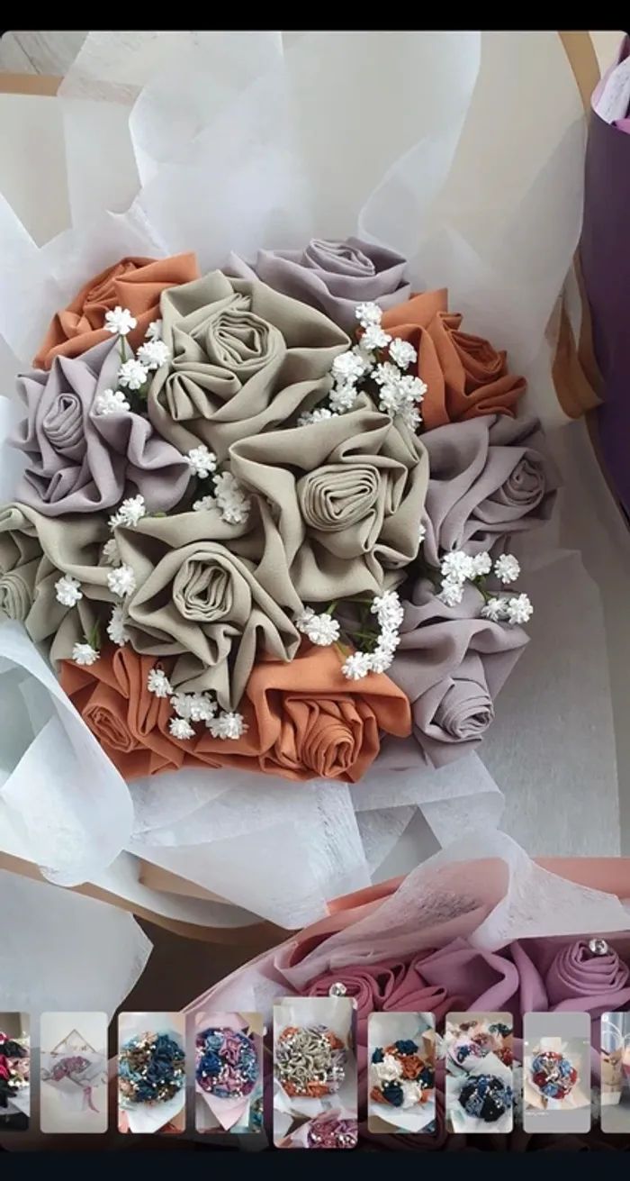 Bouquet de hijabs soie de Médine ou Jersey prémium - photo numéro 6