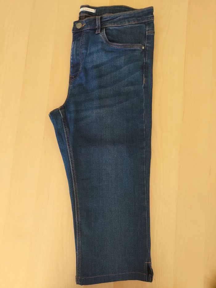 Camaïeu Pantacourt Jean bleu 42 - photo numéro 4