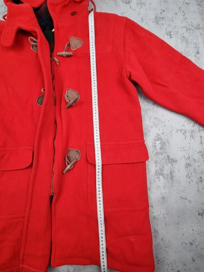 Caban rouge à capuche L.L. Bean – Taille M Femme (mesures en photos) - photo numéro 6