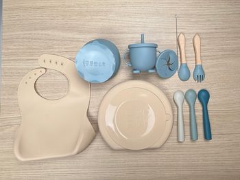 Coffret Repas Bébé Garçon 9 Pièces Silicone Sans BPA – Idéal DME ou Cadeau – Neuf