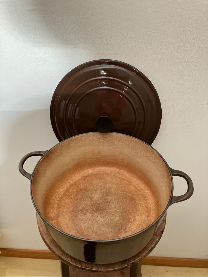 Vintage-Cocotte en fonte marron-Le Creuset - photo numéro 2