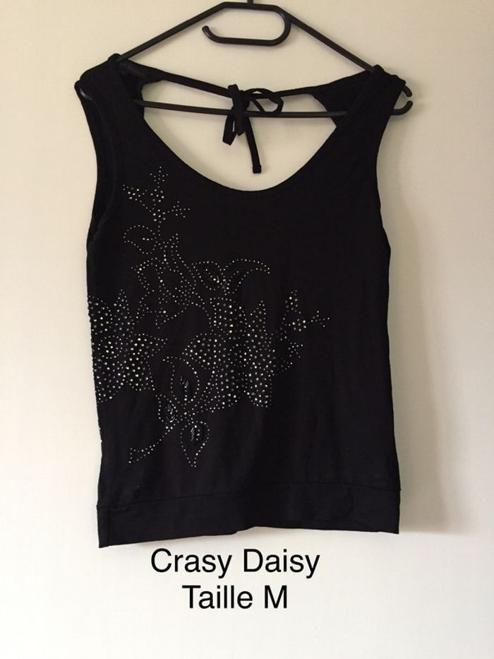 Top Crasy Daisy noir Taille M