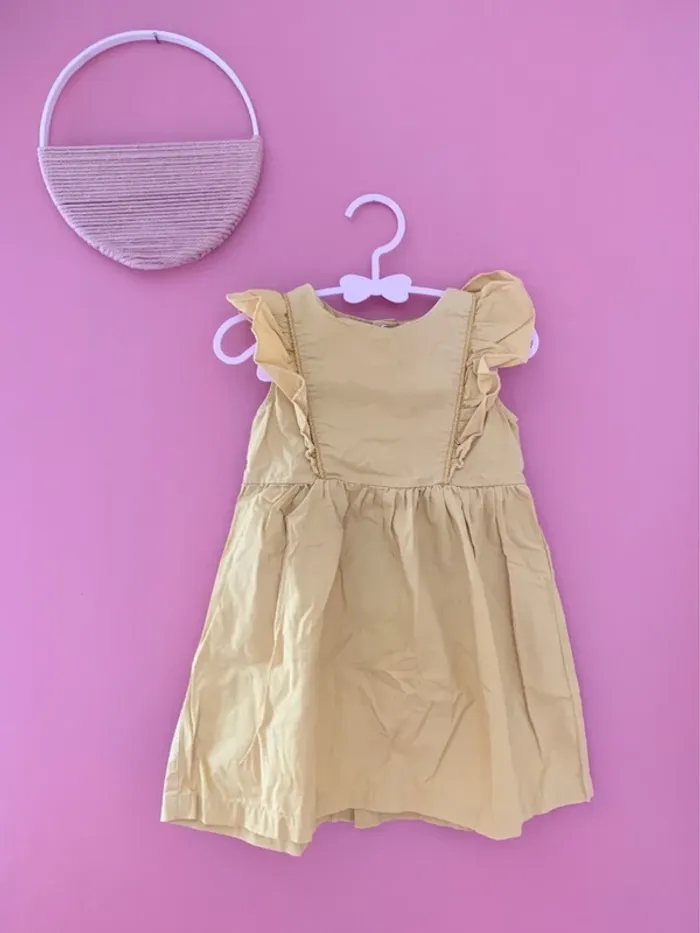 robe fille jaune à volants- kiabi- 24 mois - photo numéro 2