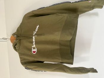 Sweat Champion kaki crop top capuche JD Sports