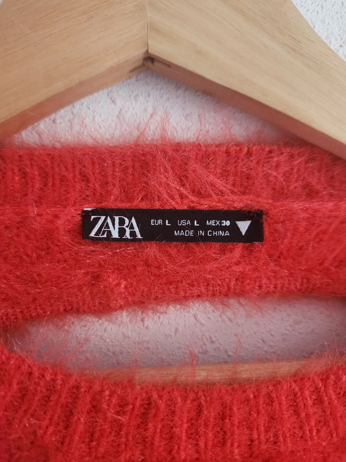 Pull Zara rouge L – Doux & tendance - photo numéro 3