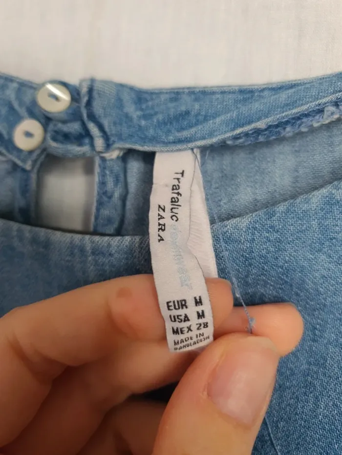 Robe en jean à volants zara - photo numéro 3