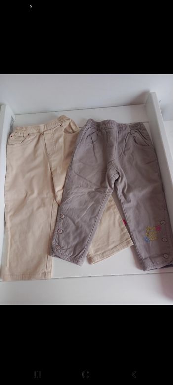 Lot de 2 pantalons fille 24 mois
