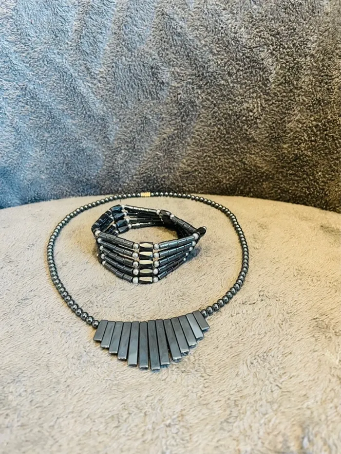 Parure bijoux aimantés collier et bracelet