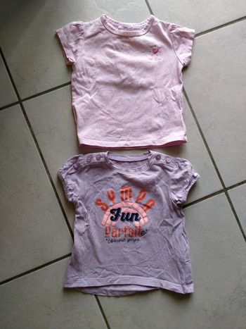 Lot de 2 tee shirt. Bébé 6 mois
