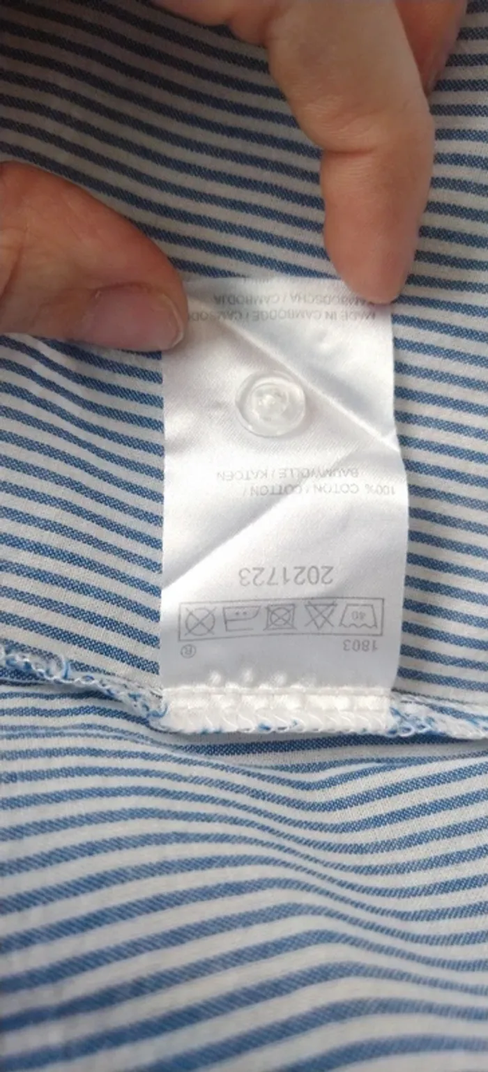 Chemise bleu et blanc - photo numéro 3