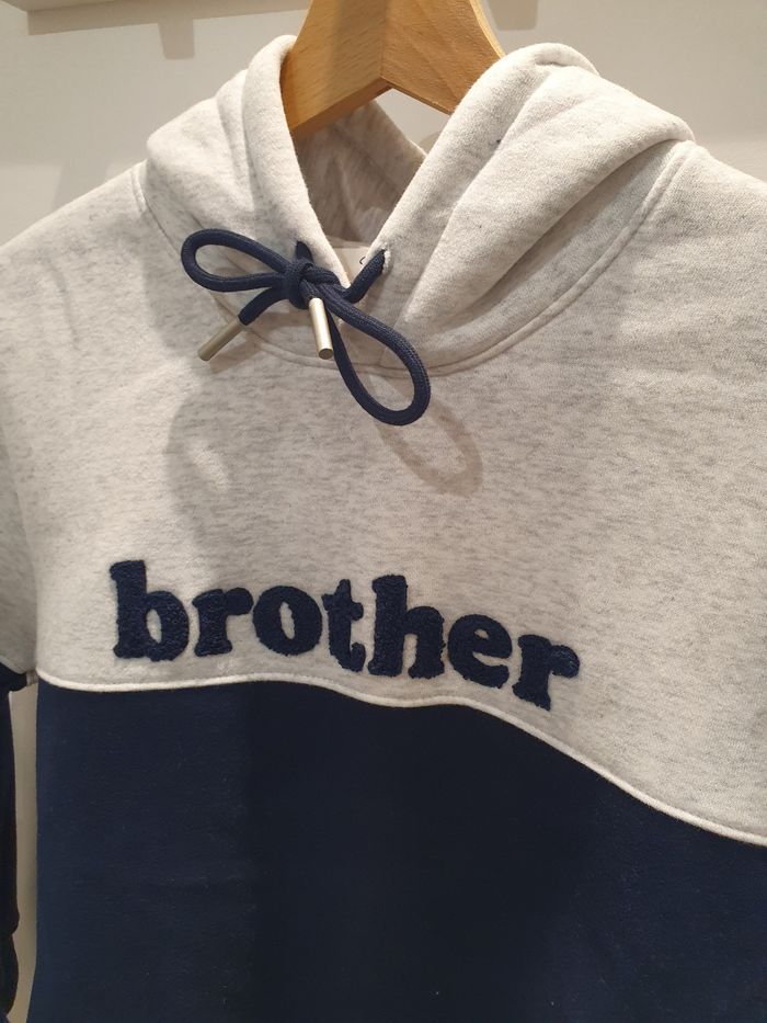 Sweat à capuche Brother gris/bleu marine Taille 2/3 ans - photo numéro 2