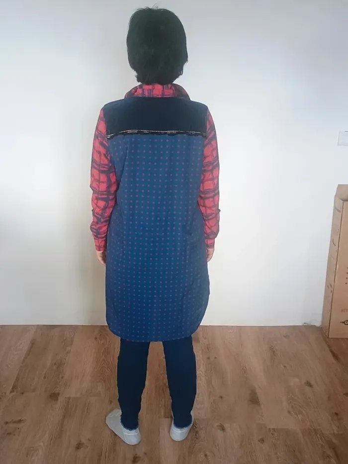 chemise longue motif ecossais M - photo numéro 2
