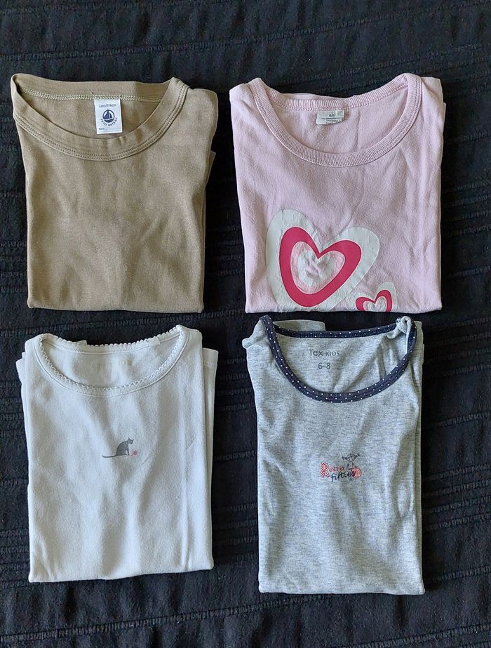 4 tee shirts manches courtes