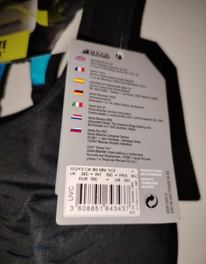 Soutien gorge brassière  shock absorber taille 85C - photo numéro 3