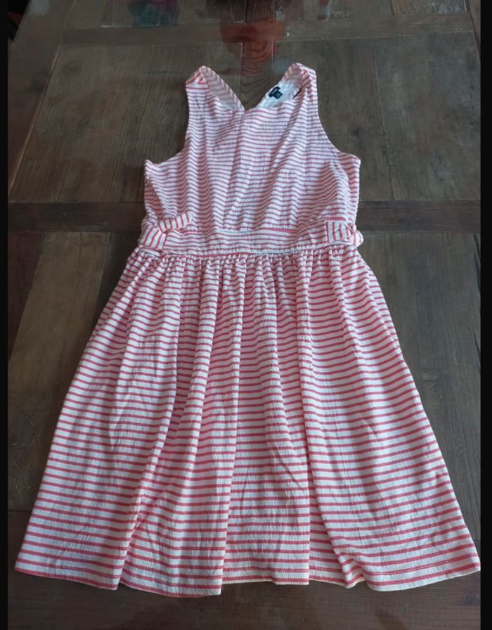 Robe d’été en coton kiabi 12 ans - rose et blanche