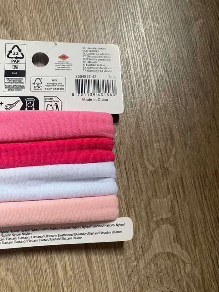 lot de 4 gros chouchoux roses et blancs - photo numéro 4