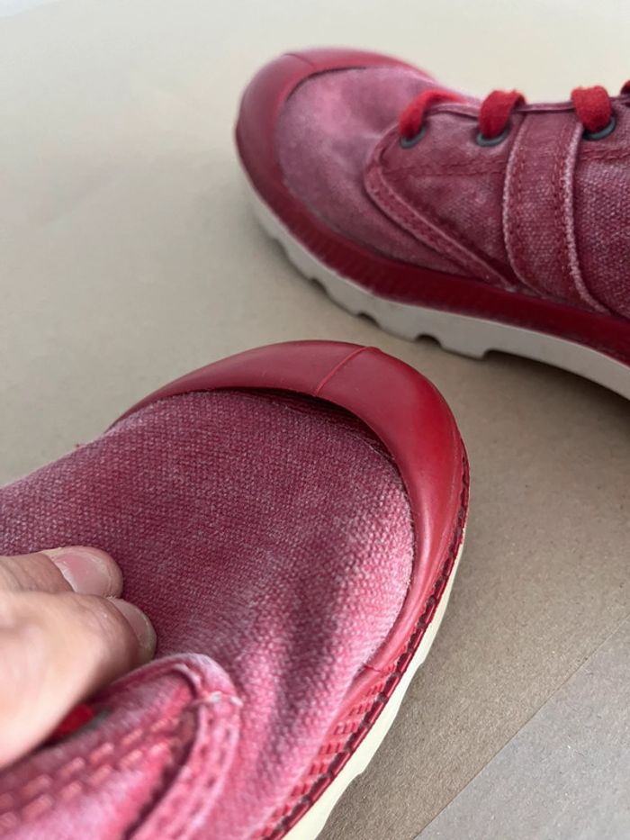 Baskets Montantes Rouge Palladium Taille 38 - photo numéro 10