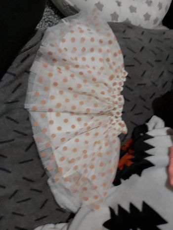 Jupe pois et tulle grain de blé taille 68cm 6 mois m