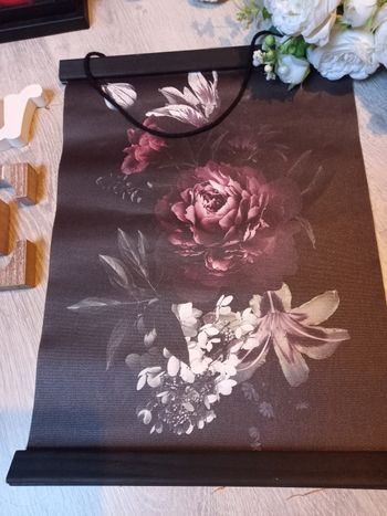 Toile fleurs baroque shabby