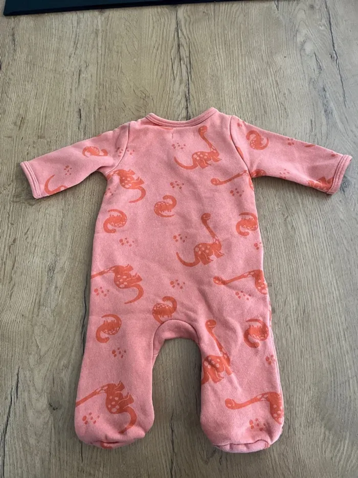 Pyjama grenouillère 1 mois coton dinosaure - photo numéro 3