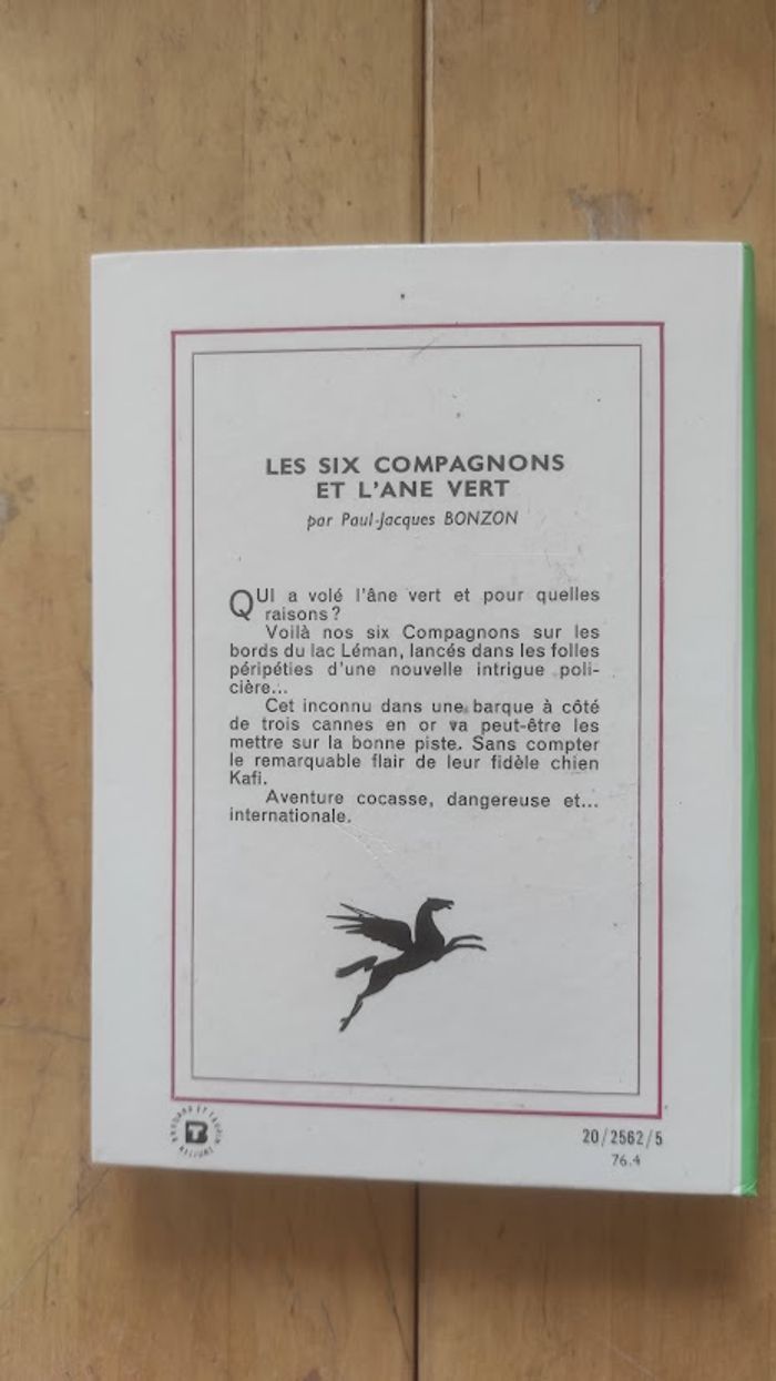 Les Six Compagnons et l'âne vert PJ Bonzon Bibliothèque verte cartonnée 1976 - photo numéro 3
