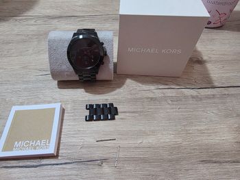 Montre Michael Kors - Slim Runway Noire Oversize (Full Set + Facture)