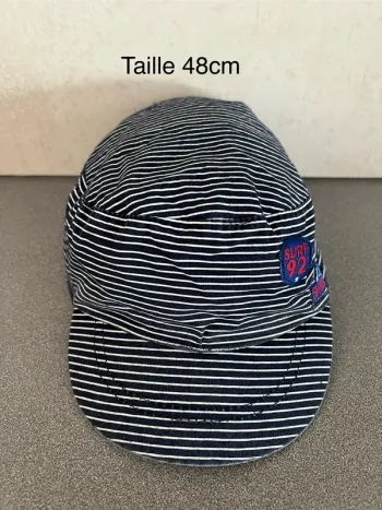 Casquette rayée bleu marine taille 48cm Surf